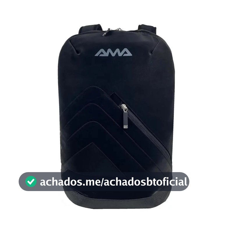 Mochila Raqueteira Beach Tennis Ama Sport Preta Preto