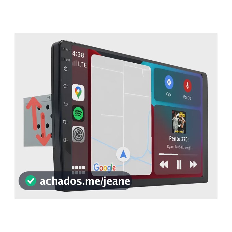Multimidia Universal 9pol 1din Ajustavel Carplay Android Aut Tela 9 Pol Universal 1 Din