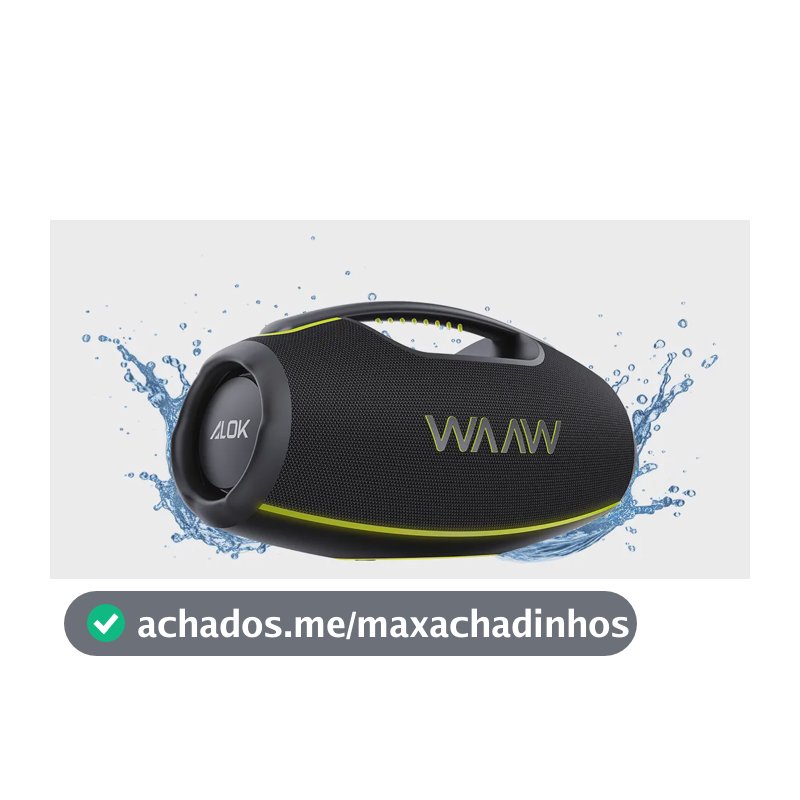 Caixa de Som Portátil Boombox Bluetooth WAAW by Alok Hyperboom 1000 A Prova D’Água 180W
