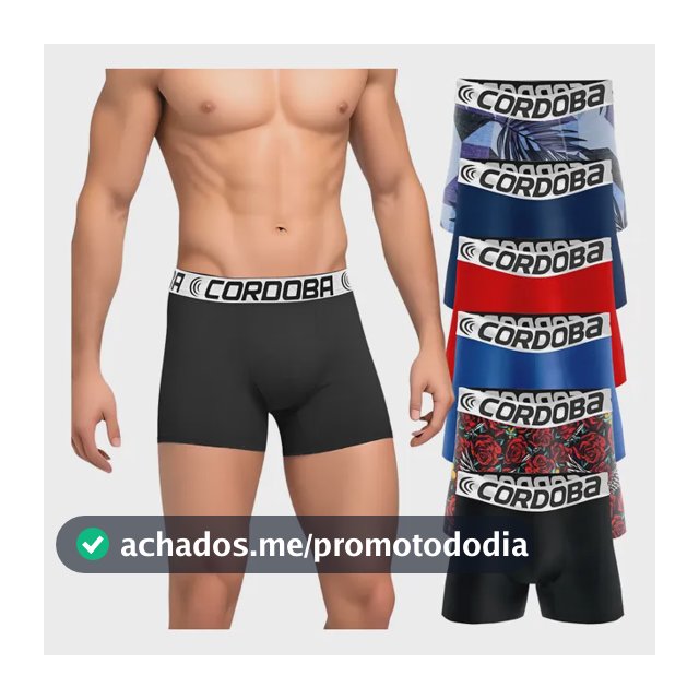 Kit 6 Cuecas Masculinas Boxer Variadas Alta Qualidade Aaa