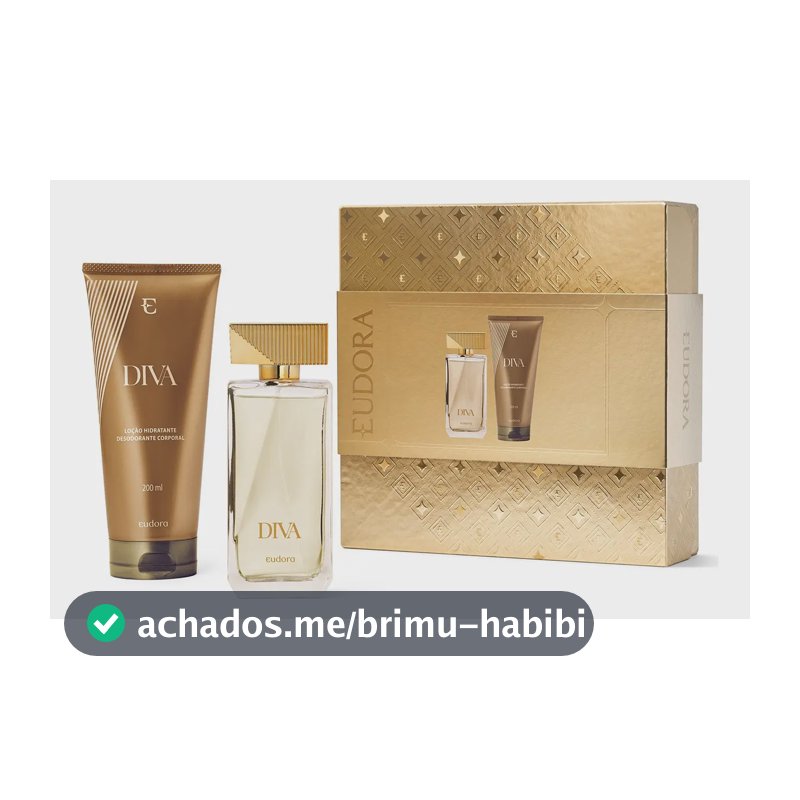 Eudora Diva Presente Natal: Colônia 100ml + Loção Corporal 200ml