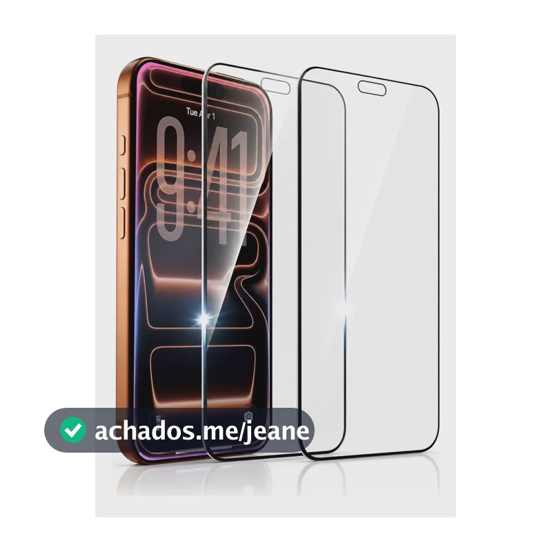 Kit 2un Película Vidro 3d Todos Modelos iPhone Resistente iPhone 14 Normal/ 14 Pro