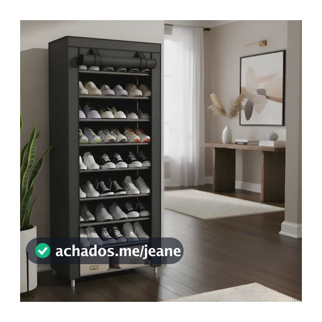 Sapateira Organizador De Sapatos Com 9 Prateleiras Tnt Cor Preto
