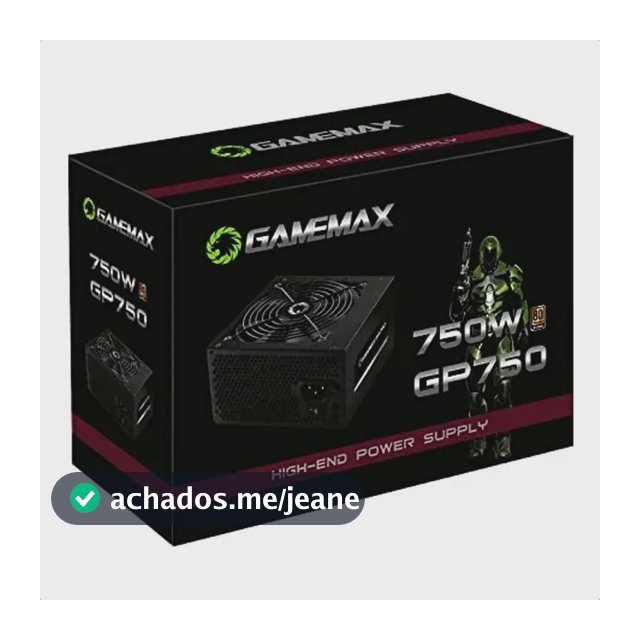 Fonte De Alimentacao 750w Gp750 80 Plus Bronze Gamemax Cor Preto