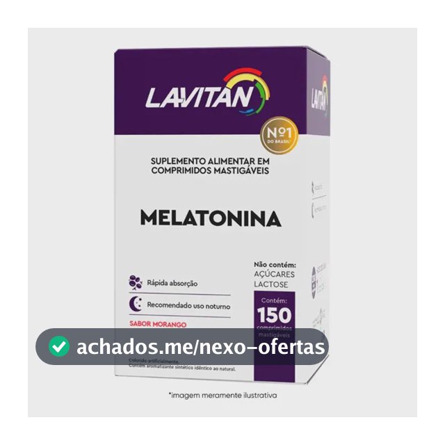Melatonina Lavitan em comprimidos sabor Morango de 150 un
