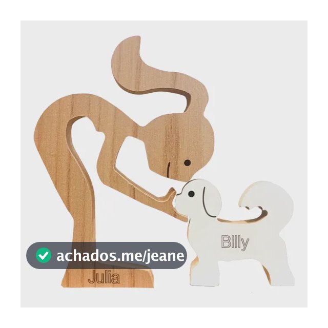 Escultura Em Mdf Humano E Pet - Presente Criativo