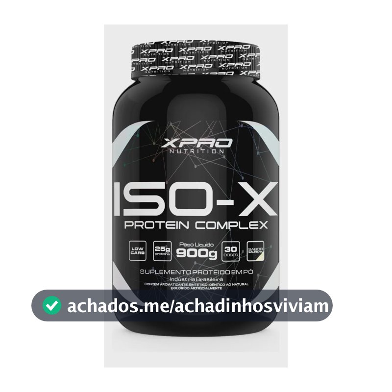 Whey Protein Isolado XPro Nutrition Iso-X Baunilha 900g Alta Pureza