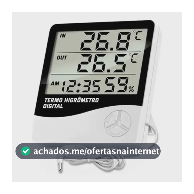Termo Higrômetro Sensor De Temperatura E Umidade Digital