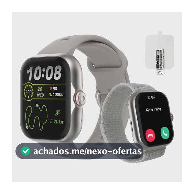 Smartwatch Bettdow Fb055 1.85" Esportivo Ia Gps 3atm Música Prateado