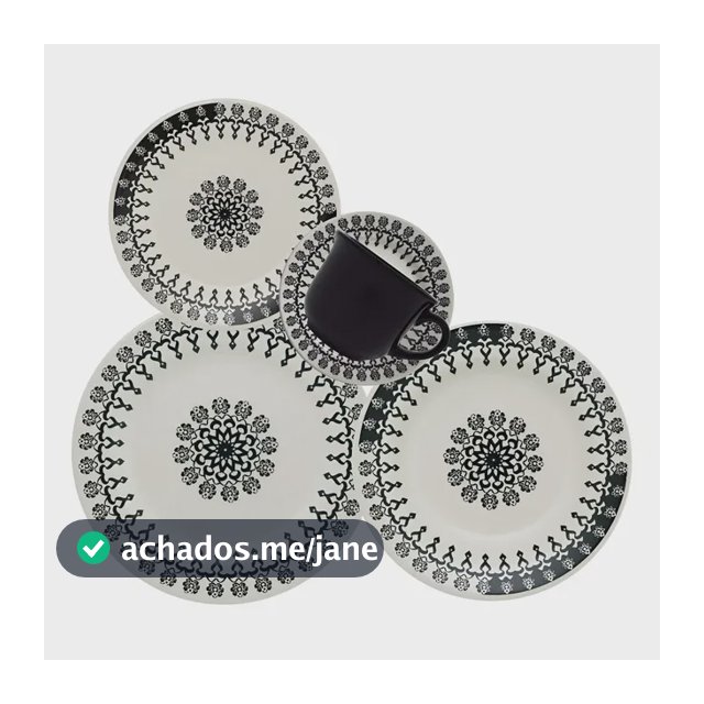 Aparelho De Jantar Oxford Cerâmica Folk 20 Pç Cor Estampado
