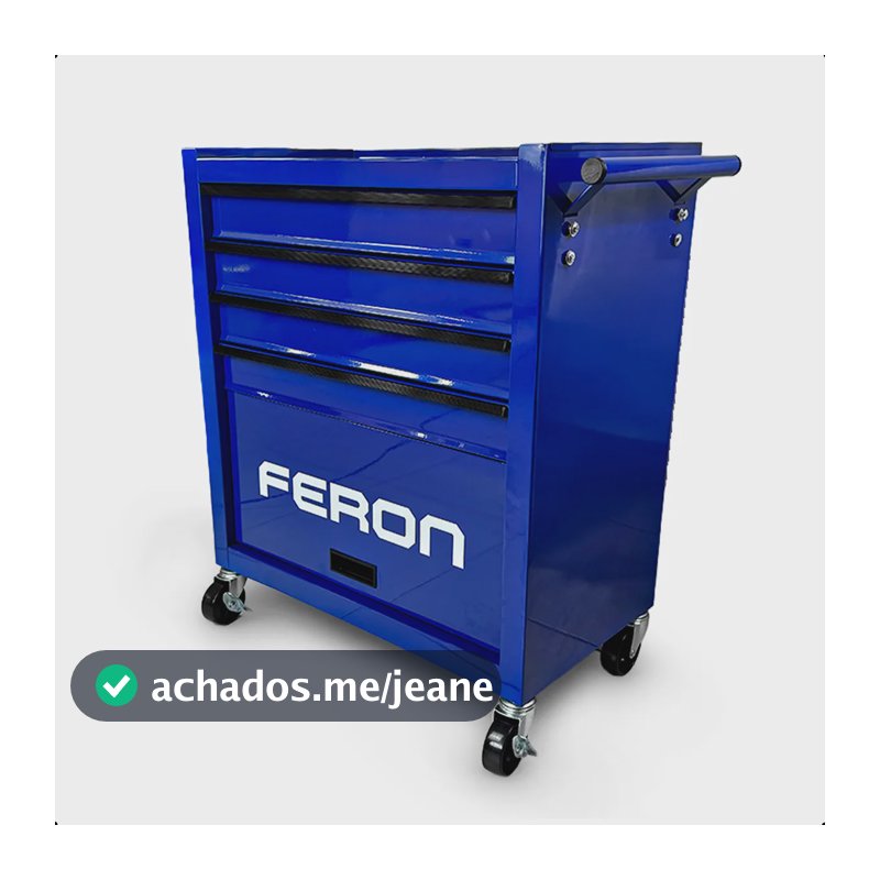 Carrinho Para Ferramentas Metálico 4 Gavetas Reforçado Azul