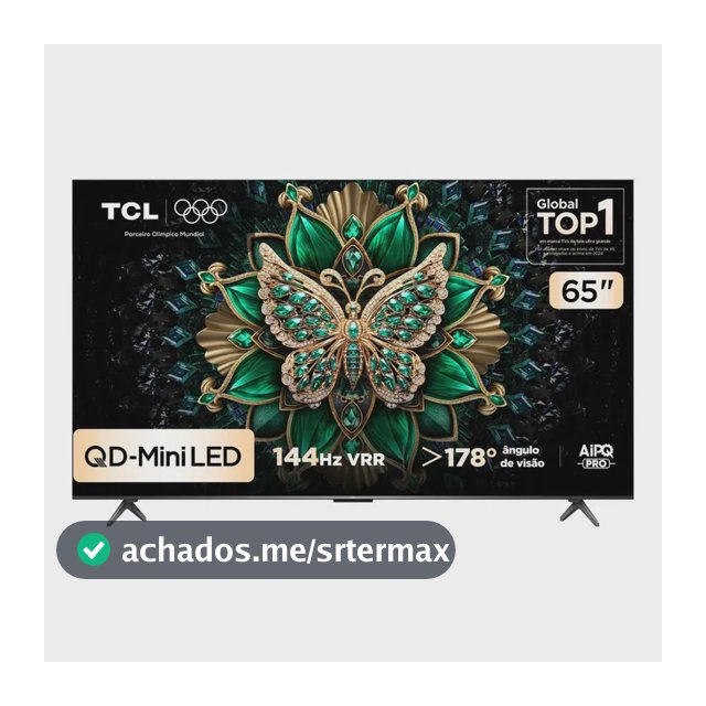 Smart Tv Tcl 65 Polegadas Qd-Mini Led 4k C6k Wifi Bluetooth Google Tv 4 Hdmi 144hz Hdr10+ 65c6k
