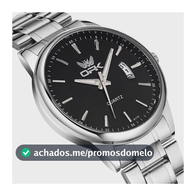 Opk Relógio Masculino Original Prata À Prova D'água 6010