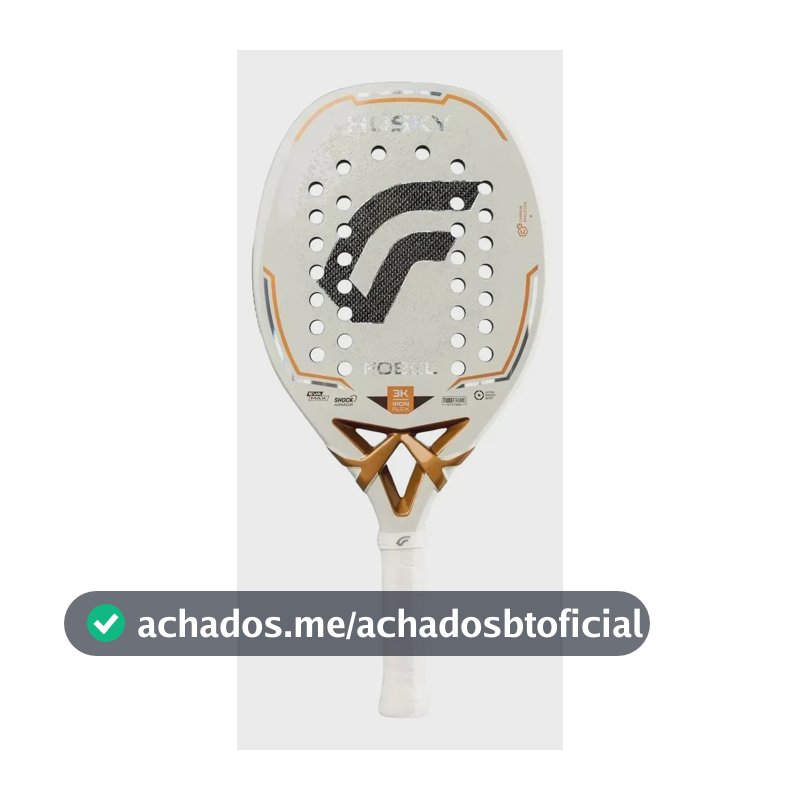 Raquete De Beach Tennis Fobel Husky 2026 + Capa Branco