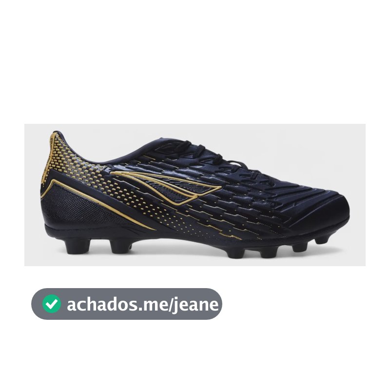 Chuteira De Campo Masculino Bravo Y-3.0 Solado Pvc Penalty Preto-dourado 41 Br