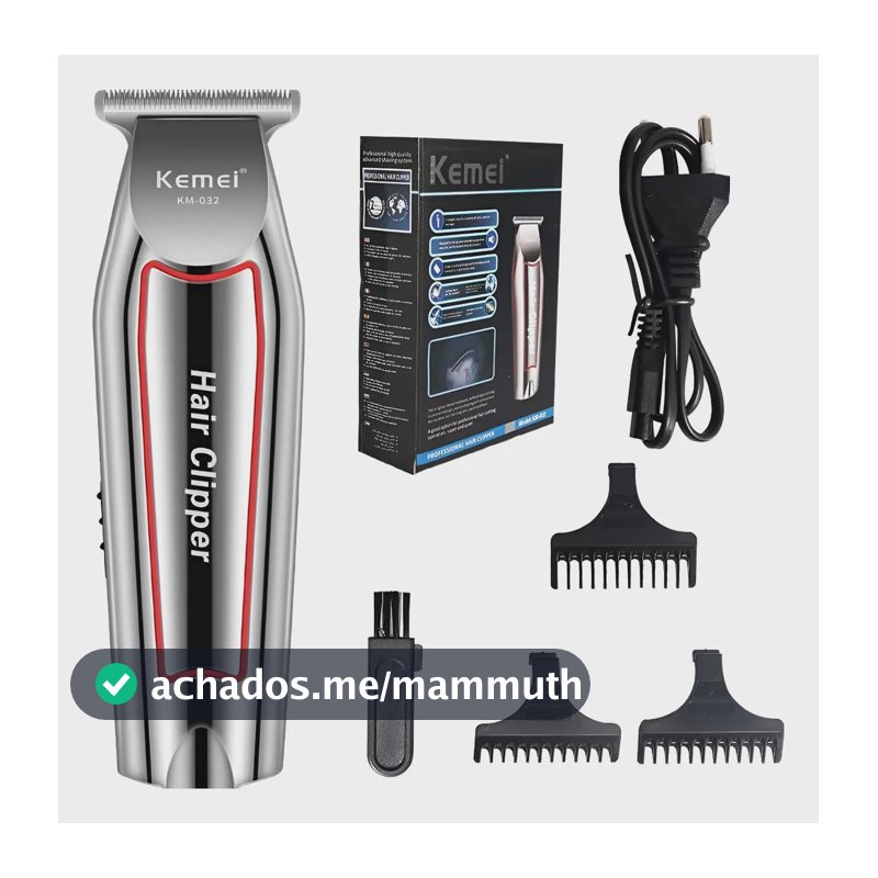 Máquina Acabamento Kemei KM-032 Barba Cabelo Bivolt
