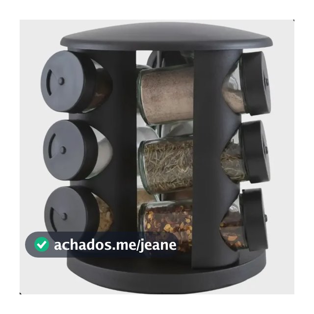 Porta Tempero De Vidro 10 Peças Brinox Lock & Preto