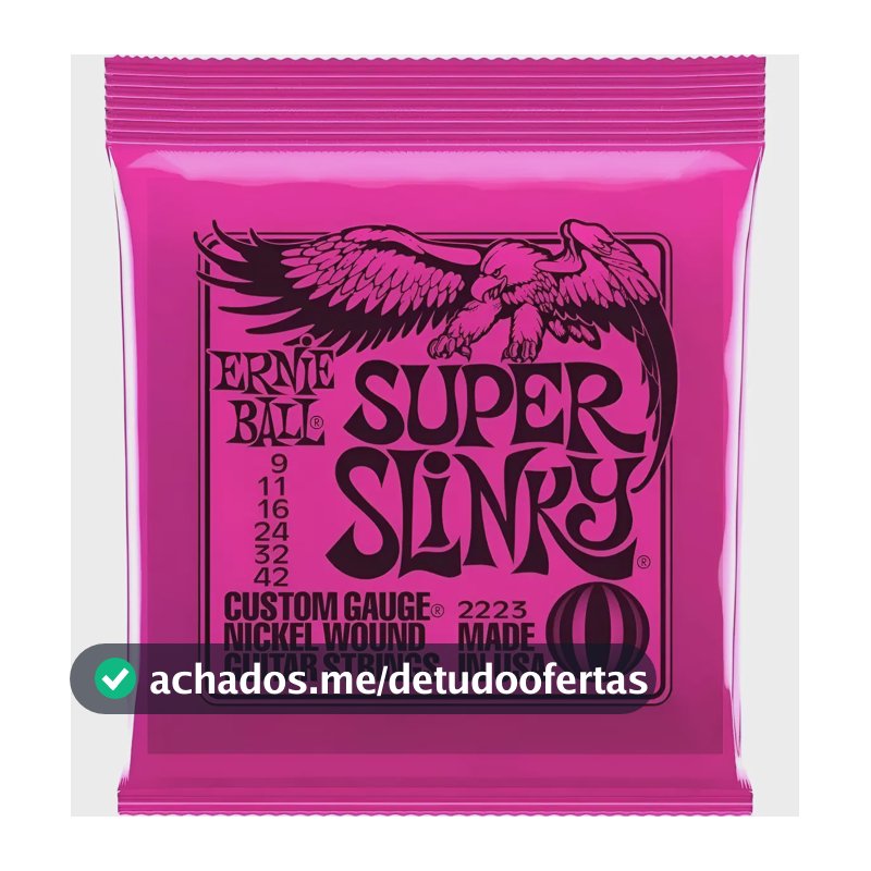 Encordoamento Ernie Ball Guitarra Super Slink 009