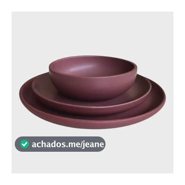 Aparelho De Jantar 18 Peças Marsala Cerâmica Marsala Liso