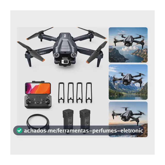Drone Profissional 4k Wi-fi Dobrável Para Exterior 2baterias Preto