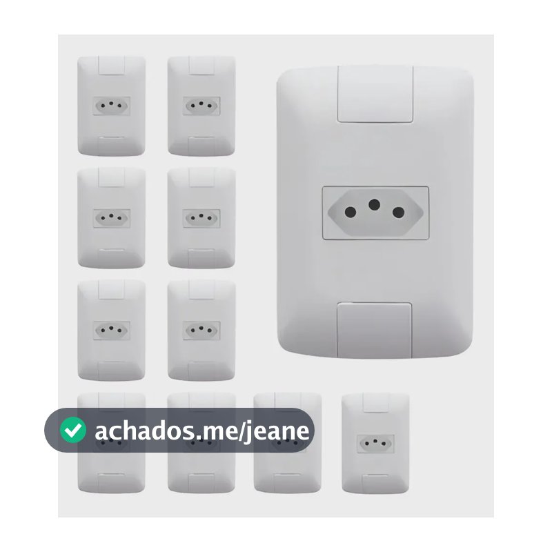 Kit 10 Conjunto 4x2 1 Tomada 2p+t 10a Tramontina Aria 250v Cor Branco