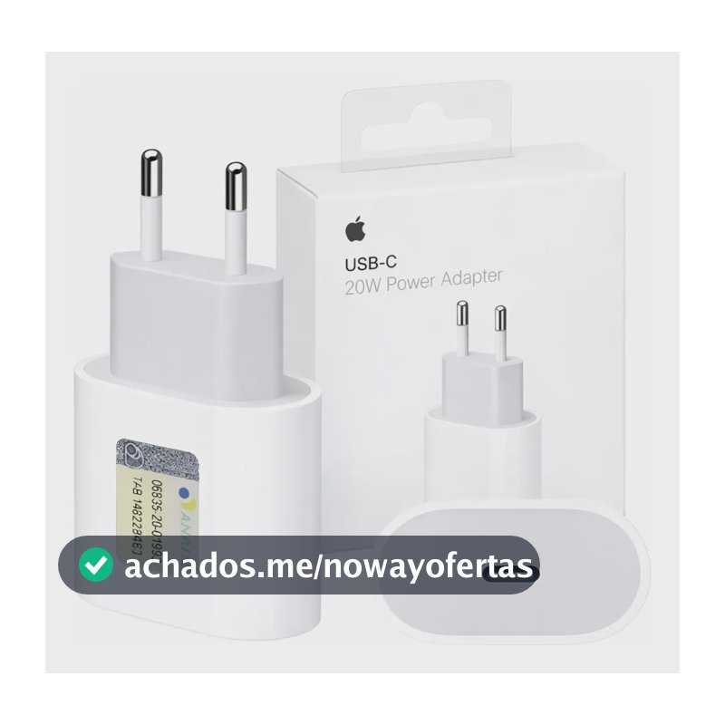 Carregador Fonte Apple iPhone iPad Turbo Original Usb-c 20w Branco