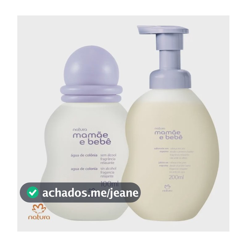 Kit Colônia E Sabonete Em Espuma Relaxante Mamãe Bebê Natura