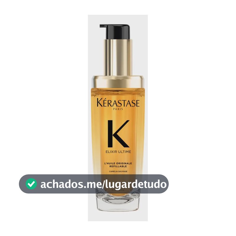 Óleo Capilar Kérastase Elixir Ultime L'Huile Originale Refilável, Cabelo Brilhante, Nutrido 75ml