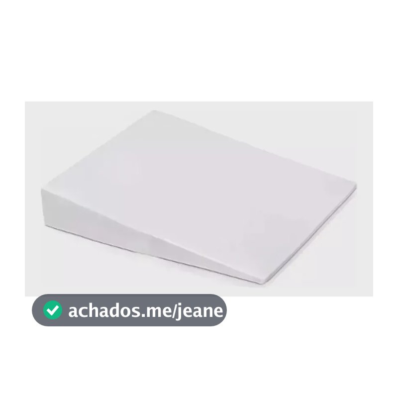 Travesseiro Rampa Cunha Anti-refluxo Adulto 70x70x15cm Capa Branco