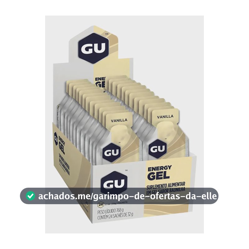 Carbo Gel Gu Energy Repositor Energético 24 Un Com Cafeína Sabor Baunilha