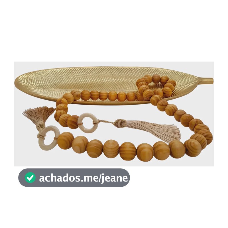 Enfeite Colar Decorativo Mesa Bandeja Adorno Decoração Sala Dourado