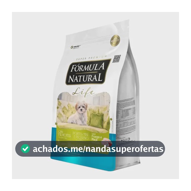 Ração Fórmula Natural Life Filhotes Mine e Pequeno Frango e Maçã 10,1 Kg