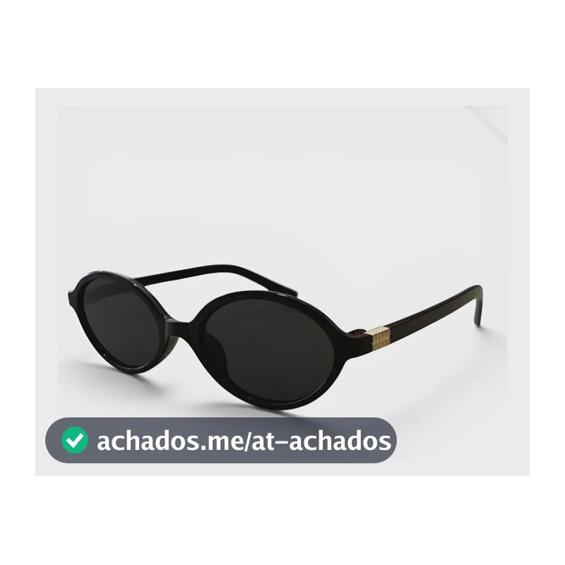 Óculos De Sol Oval Retro Pequeno De Luxo Feminino Urbano