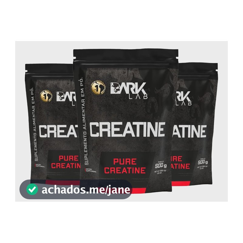 3x Creatina Monohidratada Pura 500g Dark Lab Unidade