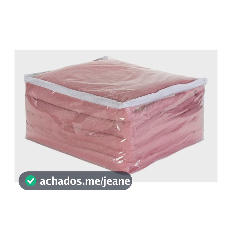 Kit 10 Saco Organizador Closet Edredon Cobertor C/ Ziper Rosa