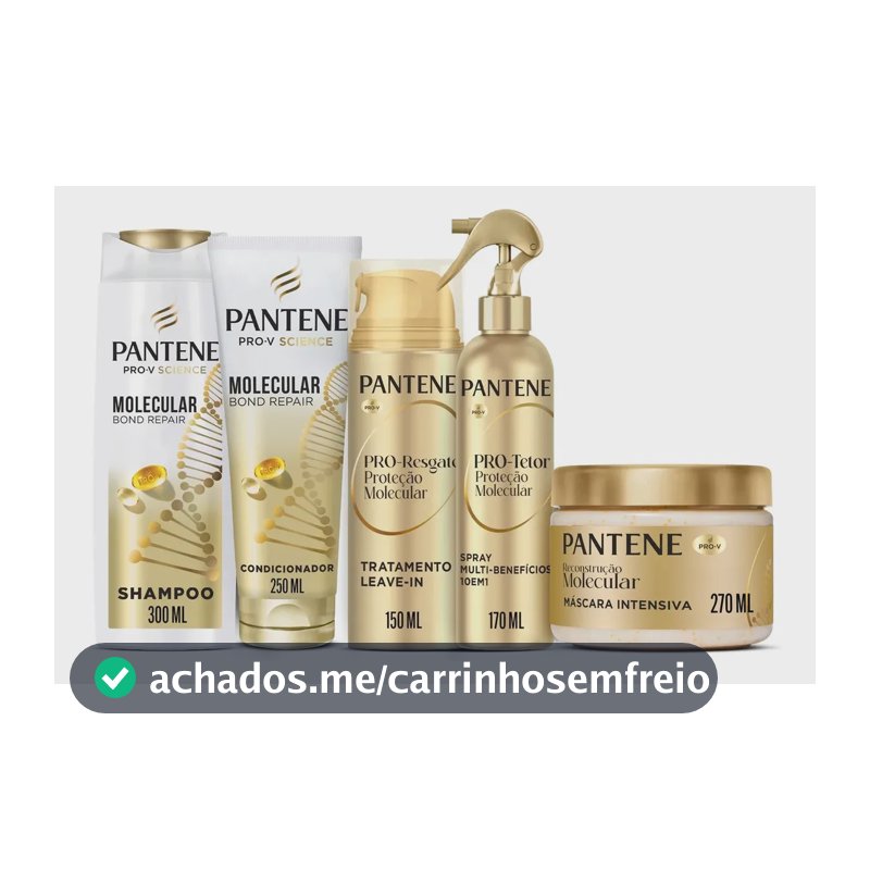 Kit Pantene Bond Repair - Shampoo + Condicionador + Máscara + Leave-In + Spray