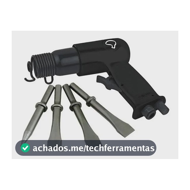 Martelete Pneumatico Rebarbador Com 4 Ponteiras - Potente Cor Preto PNW150MT