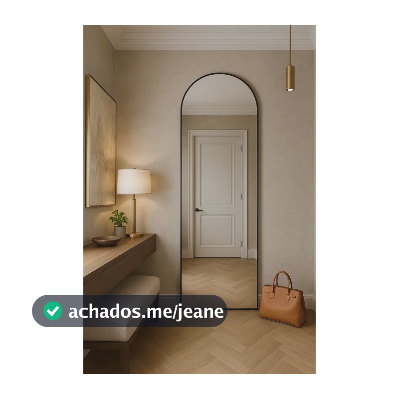 Espelho 170x70 Decorativo Grande Corpo Inteiro Com Moldura Preto