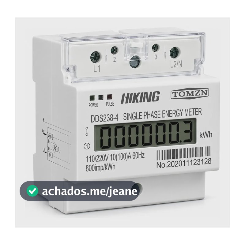 Medidor De Energia Digital Hiking Dds238-4 100a Bifásico 127/220v