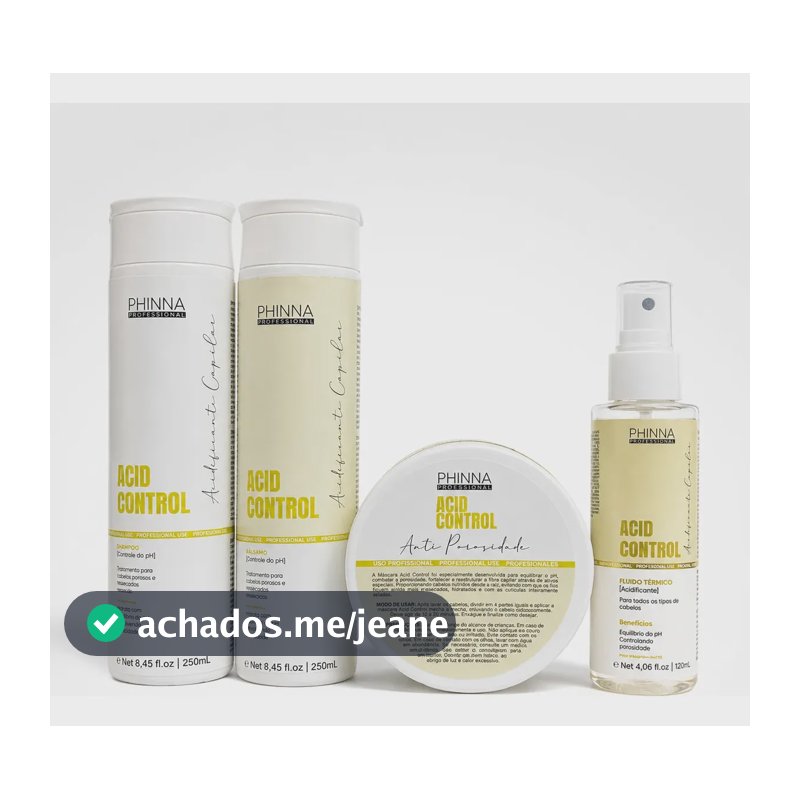 Kit Acid Control Antiporosidade E Acidificante (4 Produtos)
