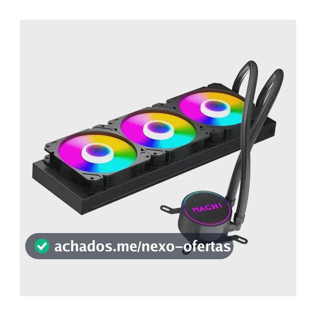 Water Cooler Mach1 Logic, 360mm, Rgb, Amd/intel - Gk360 Preto