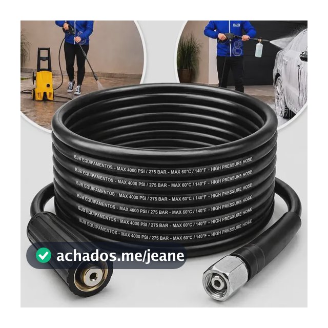 Mangueira Lavadora Alta Pressão Compativel com Wap Ousada Plus 2200, Atacama Black 2200, Tekna HLX110 com 5 metros