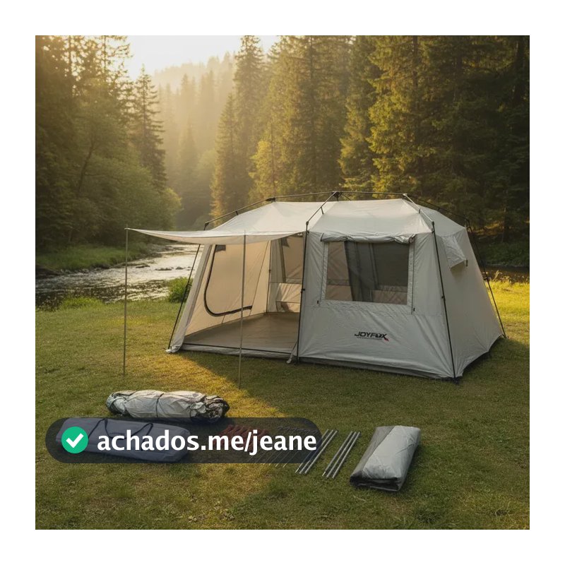 Automática Barraca Camping 8-12 Pessoas Grande Família Branco
