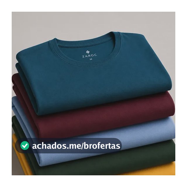 Kit 5 Camisetas Masculinas Slim Básicas Coloridas Premium