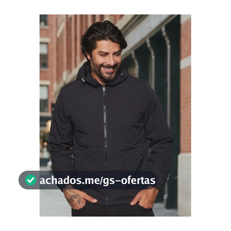 Jaqueta Masc. Sarja Capuz Broken Rules 510075 Preto P Liso