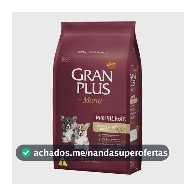 Ração Para Cães Mini Filhotes Frango E Arroz 3kg Gran Plus