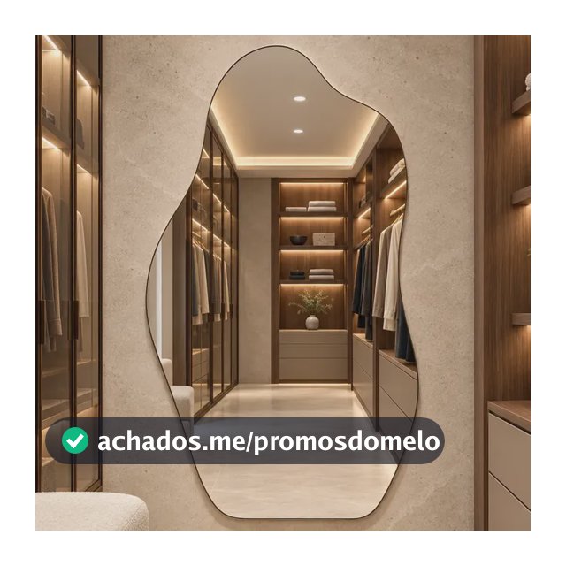 Espelho Rocco Corpo Inteiro Organico 90x40 Pinterest Grande Orgânico - Suporte