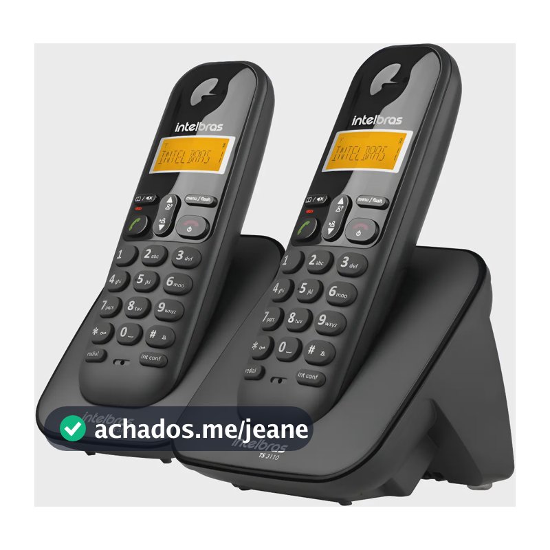 Telefone sem Fio Digital Intelbras com Ramal TS3112