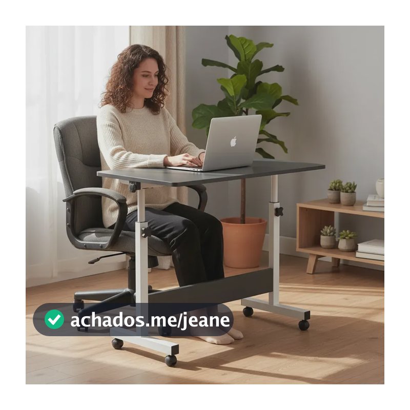 Mesa Notebook Altura Ajustável Tampo Reclinável Vie Idéale Preto
