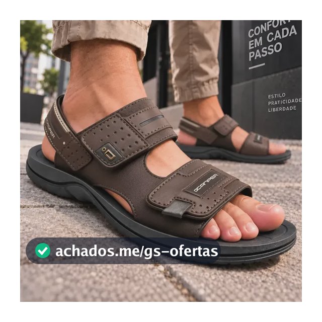 Sandália Papete Masculina Tiras Ajustáveis Antiderrapante